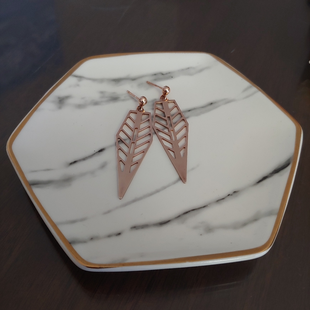 Rose Gold Dangle Earrings
